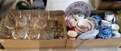 Lot 598 - Two boxes - assorted mixed glassware, together...