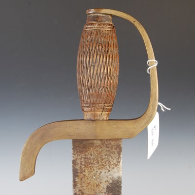 Lot 362 - An Antique cutlass type sword, with brass...
