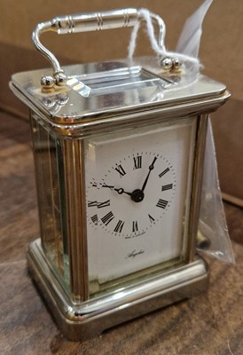 Lot 368 - A small English made carriage clock by...