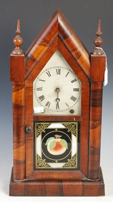 Lot 373 - A Gothic style eight-day striking mantle clock...