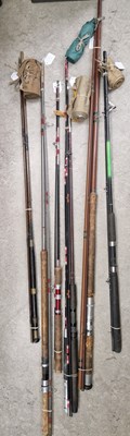 Lot 395 - Fishing Interest - Six assorted fishing rods...