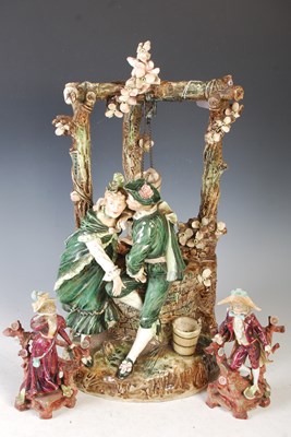 Lot 422 - Three Continental porcelain figures to include...