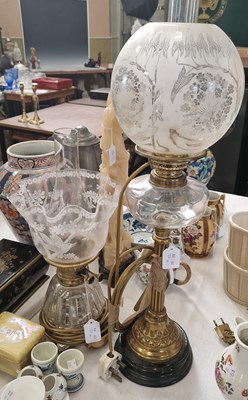 Lot 454 - A late 19th/early 20th century brass and clear...