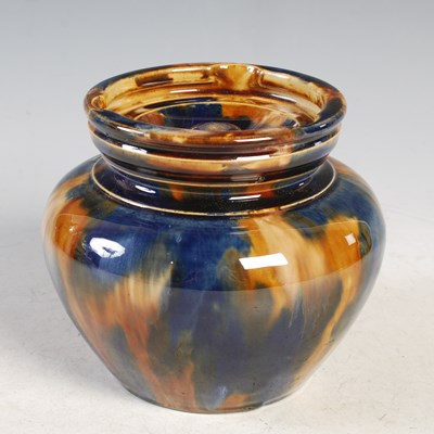 Lot 15 - A 19th century blue and brown glazed pottery...