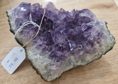 Lot 16 - An amethyst stone crystal specimen, 18 cm wide.