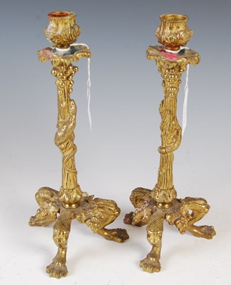 Lot 473 - A pair of early 20th century brass...