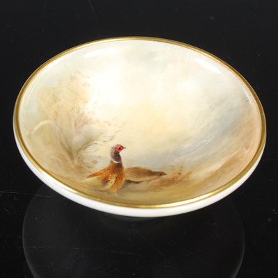 Lot 43 - A Royal Worcester hand-painted footed dish,...