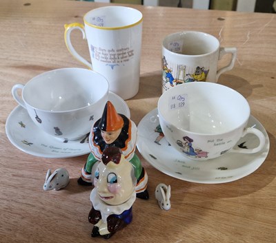 Lot 483 - A collection of nursery rhymed themed ceramics...