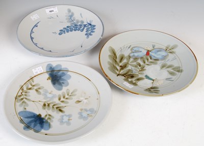 Lot 484 - Three Highland Stoneware plates each decorated...