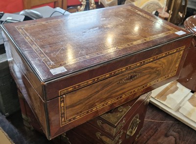 Lot 496 - A late 19th century mahogany and parquetry...