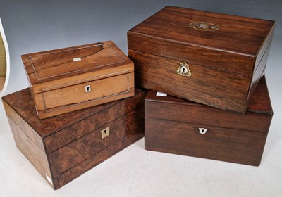 Lot 498 - Four assorted storage boxes to include a late...