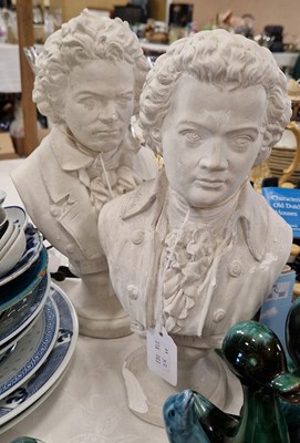 Lot 515 - Two plaster of Paris busts comprising one of...