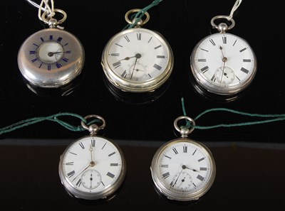 Lot 94 - Five assorted Antique pocket watches to...