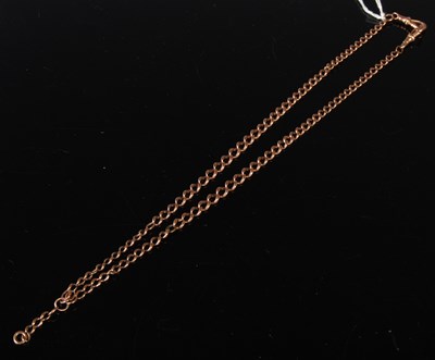 Lot 93 - A 9ct gold Albert chain, 28.5 grams.