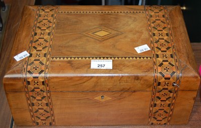 Lot 257 - An early 20th century light wood and parquetry...