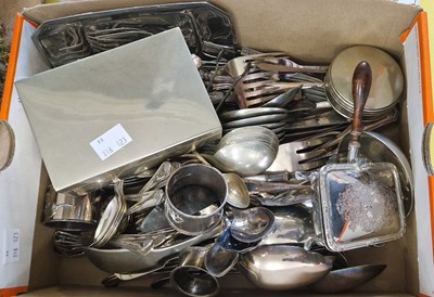 Lot 551 - Box - assorted EPNS flatware together with an...