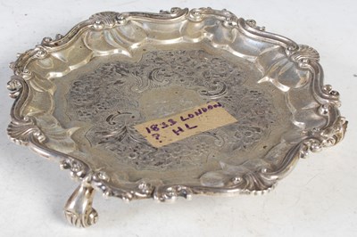 Lot 124 - A William IV silver salver, London 1833, maker'...