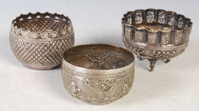 Lot 130 - Three assorted Middle Eastern white metal...