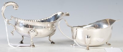 Lot 131 - Two silver sauce boats, one with Sheffield...