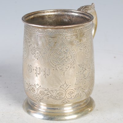 Lot 136 - A London silver christening mug, 6.6 troy oz.