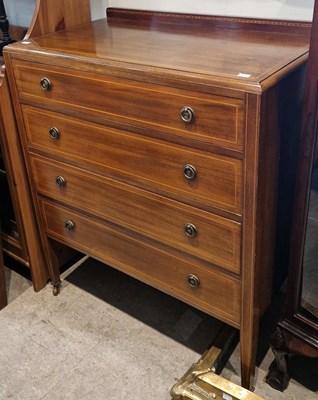 Lot 705 - A 19th century mahogany satinwood and ebonised...