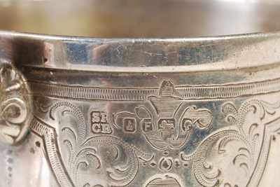 Lot 149 - Two silver christening mugs, one with London...