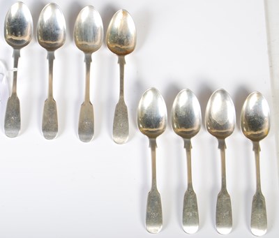 Lot 167 - A set of eight Edinburgh silver teaspoons,...