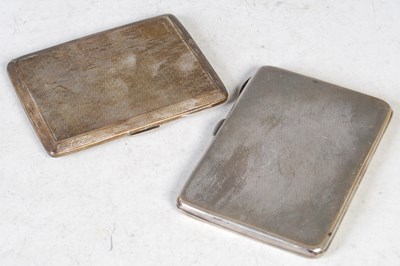 Lot 168 - Two silver cigarette cases, gross weight 9.4...