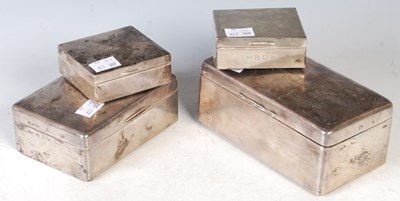 Lot 165A - Four assorted silver boxes.