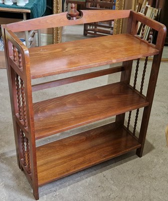 Lot 706 - An Antique oak folding bookcase with three...