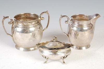 Lot 178 - A Sheffield silver twin-handled sugar bowl and...