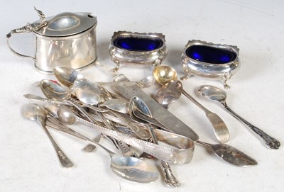 Lot 180 - A collection of assorted silver flatware, 7.8...