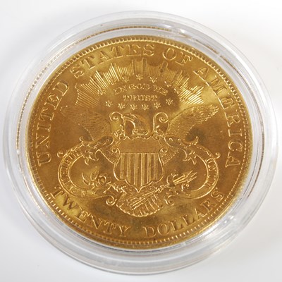 Lot 225 - A United States of America gold twenty dollar...