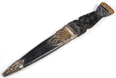 Lot 241 - An Edinburgh silver mounted sgian dubh.