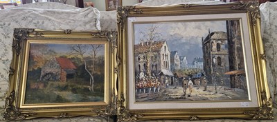 Lot 753 - Two decorative oils, one titled 'Deans Haugh,...