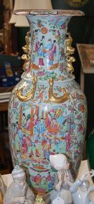 Lot 297 - A Chinese famille rose canton vase, the body...