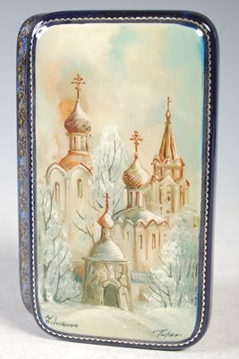 Lot 333 - Three assorted Russian lacquer boxes, to...