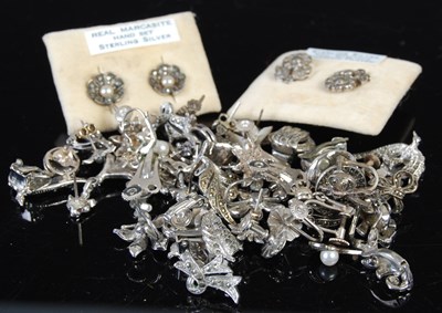 Lot 122E - A collection of assorted white metal marcasite...