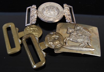 Lot 122F - Four assorted Regimental buckles/belt plates.