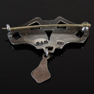 Lot 122 - Charles Horner, a silver and enamel brooch...