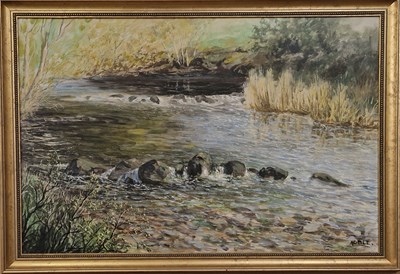 Lot 635 - J K Noble (20th century) Autumnal River...