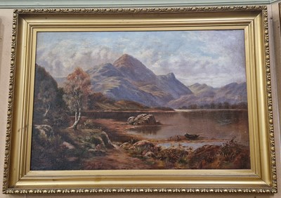 Lot 642 - Anna Ross (early 20th century) Loch Awe Oil on...