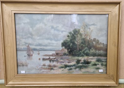 Lot 644 - Early 20th century British School Lake Scene...