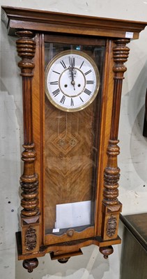 Lot 830 - A 20th century mahogany cased wall clock with...