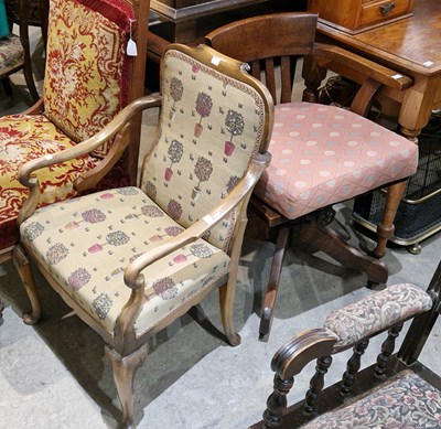 Lot 832 - A group of furniture and fabrics, to include...