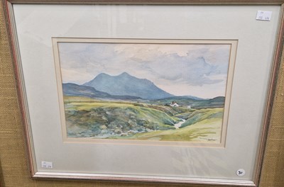 Lot 668 - Jan Fisher (20th Century) Cul Mor watercolour,...