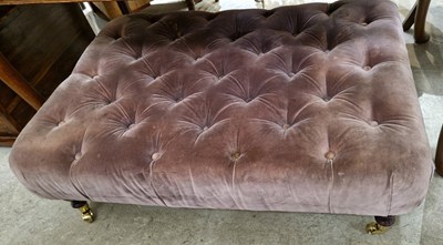 Lot 863 - A reproduction button-down velvet upholstered...