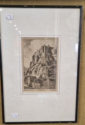 Lot 624 - After Preston Cribb Edinburgh Castle black and...