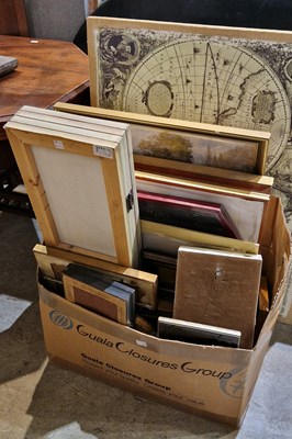 Lot 887 - Box - assorted decorative pictures and prints.