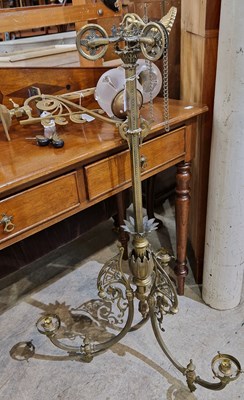 Lot 868 - An early 20th century brass rise-and-fall...